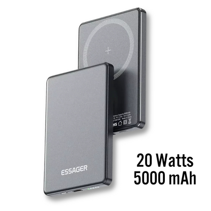 Power Bank Essager 5000mAh – Compacto, Potente e Sem Fio