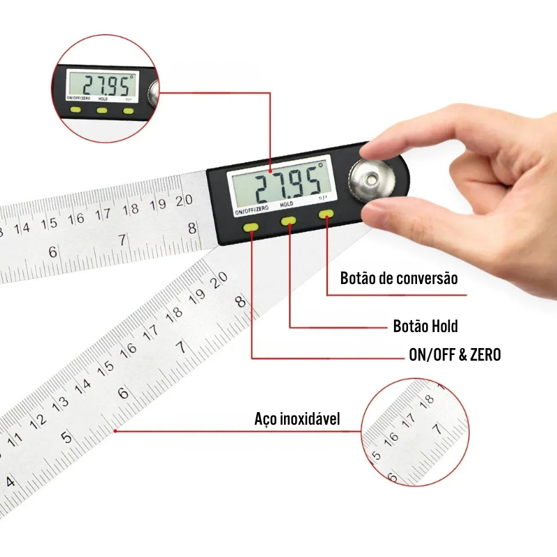 Medidor de Ângulos Digital - SHAHE